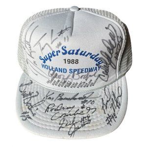 AUTOGRAPHS Holland Speedway Super Saturday Racing 1988 Trucker Hat Cap